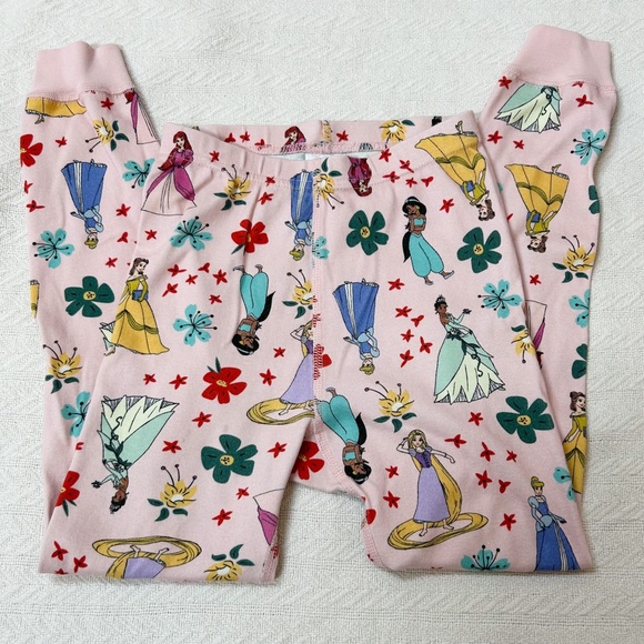 HANNA ANDERSSON Disney princess 2-piece pajamas, sz 6-7, light pink - Picture 6 of 13